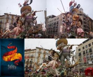 Puzle - Lovec lovili - vítěz Fallas 2011. Na festivalu Fallas je oslavován 15-19 března ve španělské Valencii.