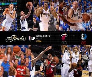 Puzle 2011 NBA finále, 4. strana, Miami Heat 83 - Dallas Mavericks 86