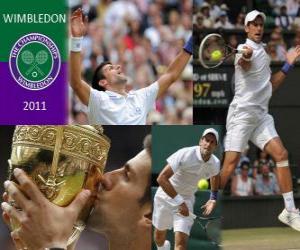 Puzle 2011 Wimbledon vítěz Novak Djokovič