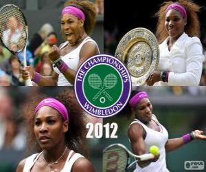 Puzle 2012 Wimbledon Champion Serena Williamsová