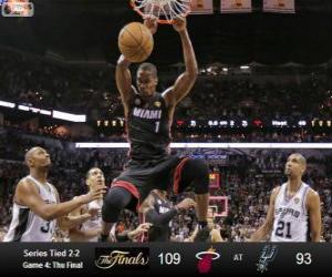 Puzle 2013 NBA finále, 4. hra, Miami Heat 109 - San Antonio Spurs 93