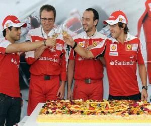 Puzle 29. výročí Fernando Alonso při Grand Prix Maďarska 2010