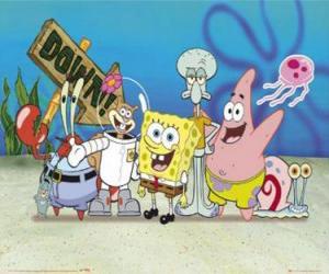 Puzle SpongeBob a někteří z jeho přátel
