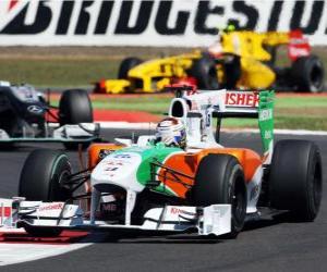 Puzle Adrian Sutil - Force India - Silverstone 2010
