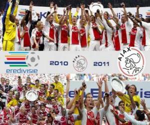 Puzle AFC Ajax Amsterdam, Nizozemsko Liga mistrů - Eredivisie - 2010-11