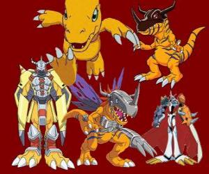 Puzle Agumon je jedním z hlavních Digimon. Agumon je velmi statečný a zábava Digimon