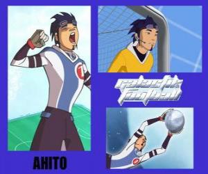 Puzle Ahito je brankář fotbalového týmu galaktické Snow Kids s číslem 1