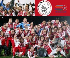 Puzle AJAX Amsterdam, vítěz Eredivisie 2011-2012, nizozemský fotbalové ligy