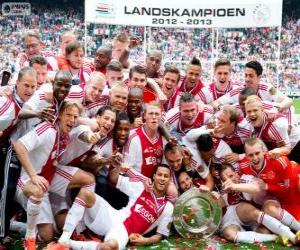 Puzle AJAX Amsterdam, vítěz Eredivisie 2012-2013, nizozemský fotbalové ligy