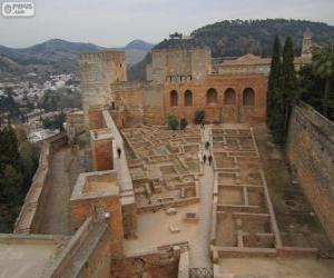 Puzle Alcazaba de la Alhambra, Granada, Španělsko