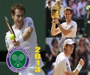 Puzle Andy Murray vítěz Wimbledonu 2013