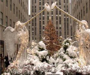 Puzle Andělé v Rockefeller Center