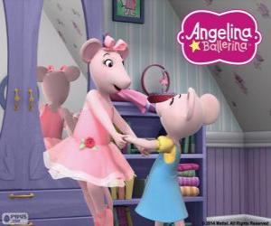 Puzle Angelina Ballerina a jeho milovaná sestra Polly