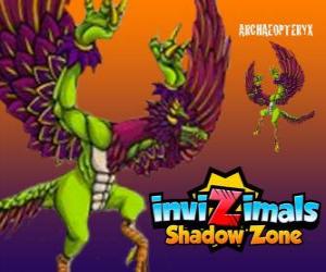 Puzle Archaeopteryx. Invizimals Shadow Zone. Agresivní létání dinosaur, matka všech ptáků