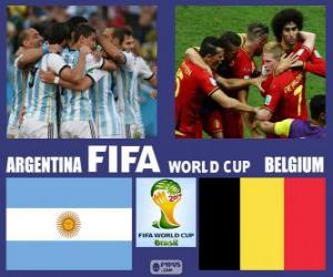 Puzle Argentina - Belgie, čtvrtfinále, Brazílie 2014