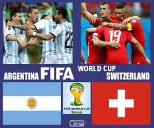 Puzle Argentina - Švýcarsko, osmé finále, Brazílie 2014