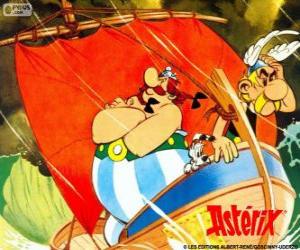 Puzle Asterix a Obelix, dva přátelé jsou protagonisty dobrodružství Asterix Gálie