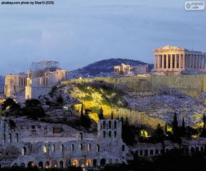 Puzle Athénská akropolis, Řecko