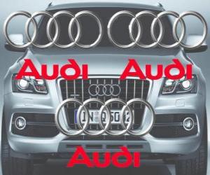 Puzle Audi logo, německý vůz značky