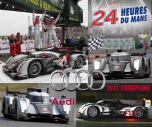 Puzle Audi R18 TDI 2011 24 hodin Le Mans mistrů