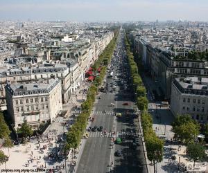 Puzle Avenue des Champs-Elysée, Paříž