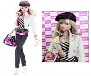 Puzle Barbie oblečená v Hello Kitty
