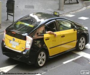 Puzle Barcelona taxi