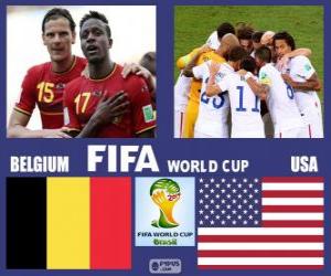 Puzle Belgie - Spojené státy, osmé finále, Brazílie 2014