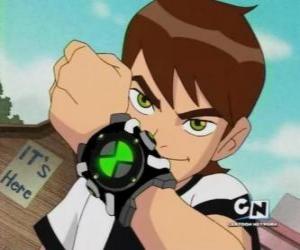 Puzle Ben 10 s cizinci hodinky Omnitrix na zápěstí