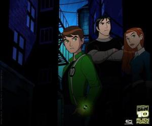 Puzle Ben, Gwen a Kevin, lidských protagonistů Ben 10 Alien sil