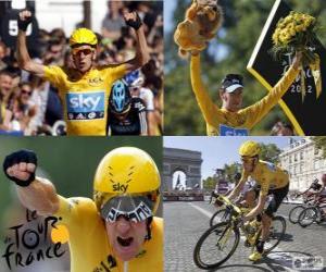 Puzle Bradley Wiggins vítěz Tour de France 2012