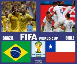 Puzle Brazílie - Chile, osmé finále, Brazílie 2014