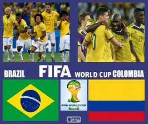 Puzle Brazílie - Kolumbie, čtvrtfinále, Brazílie 2014