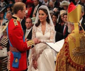 Puzle Britská královská svatba mezi Prince William a Kate Middleton, když chci