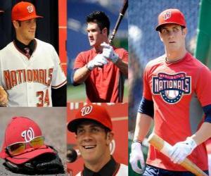 Puzle Bryce Harper hráč baseballu Washington Nationals