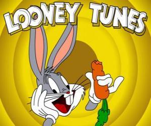 Puzle Bugs Bunny, králík hrdina dobrodružství Looney Tunes