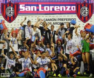 Puzle CA San Lorenzo de Almagro, mistr Torneo Inicial 2013, Argentina