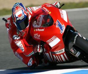 Puzle Casey Stoner pilotní jeho moto GP