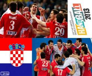 Puzle Chorvatsko, bronzové medaile na Mistrovství světa v házené 2013
