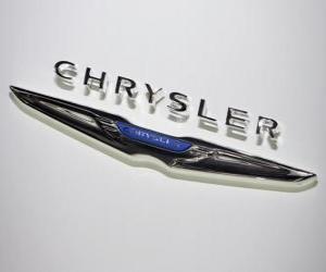Puzle Chrysler logo. Značku automobilu z Spojené státy americké