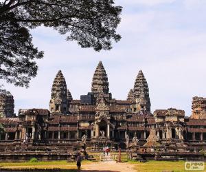 Puzle Chrám Angkor Vat, Kambodža