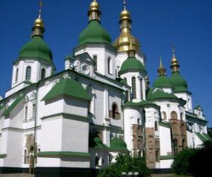 Puzle Chrám svaté Sofie, Kyjev, Ukrajina.