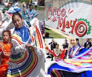 Puzle Cinco de Mayo se slaví 5. května v Mexiku a ve Spojených státech na památku 1862 Bitva Puebla