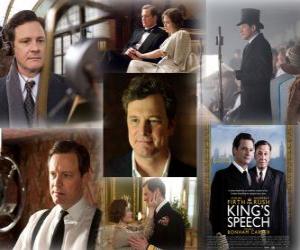 Puzle Colin Firth nominován na Oscara v roce 2011 jako nejlepší herec za řeč krále