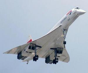 Puzle Concorde nadzvuková tryskové letadlo