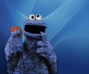 Puzle Cookie Monster jíst cookie