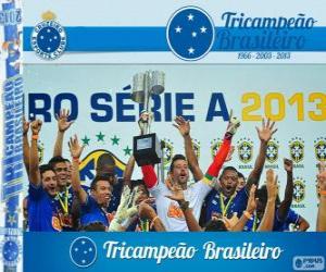 Puzle Cruzeiro, mistr brazilské fotbalové mistrovství v roce 2013. Brasileirão 2013