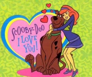 Puzle Daphne všeobjímající Scooby Doo