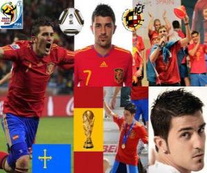 Puzle David Villa (Španělsko je cíl) španělského národního týmu vpřed