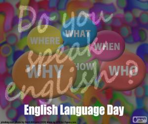 Puzle Den anglického jazyka